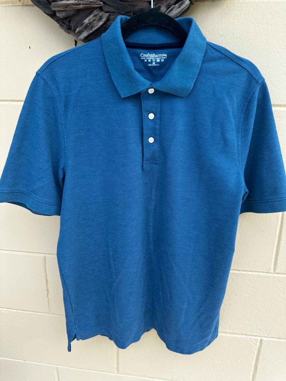 croft & barrow Teal-Blue Men's Polo Shirt